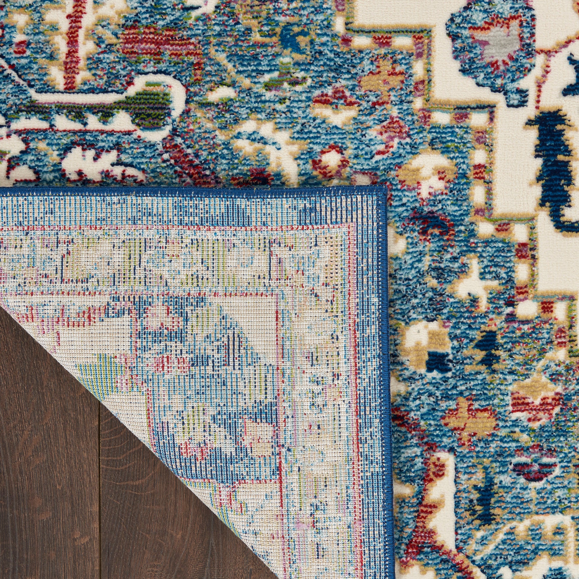 Nourison Home Ankara Global  Ivory Navy  Transitional