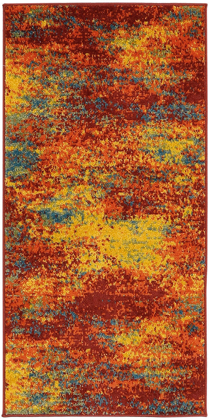 Nourison Home Nourison Essentials NRE06 Flame Contemporary Power-loomed Rug