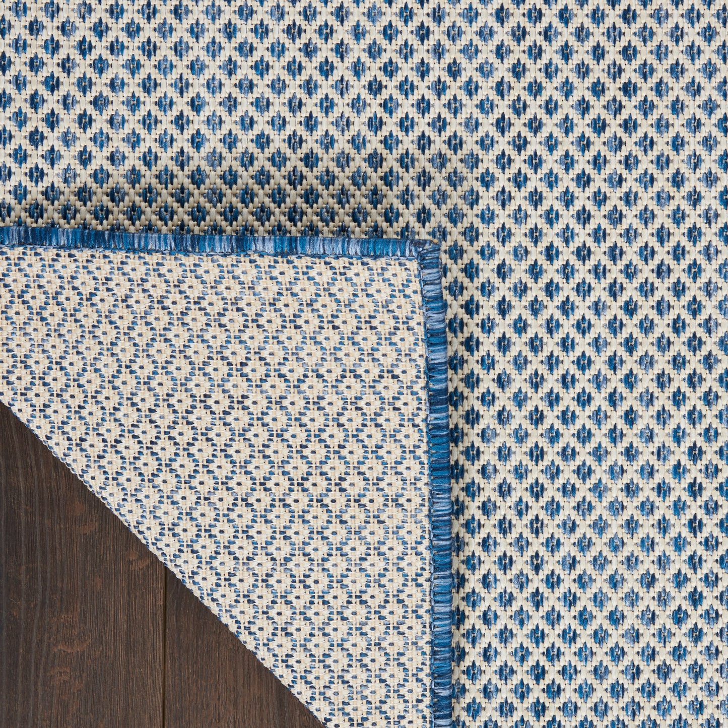 Nourison Home Courtyard  Ivory Blue  Contemporary
