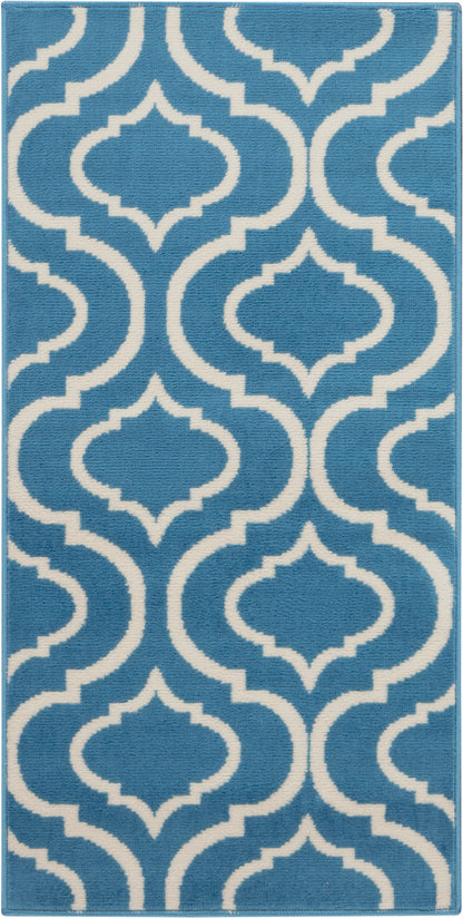 Nourison Home Jubilant JUB19 Blue Transitional Power-loomed Rug