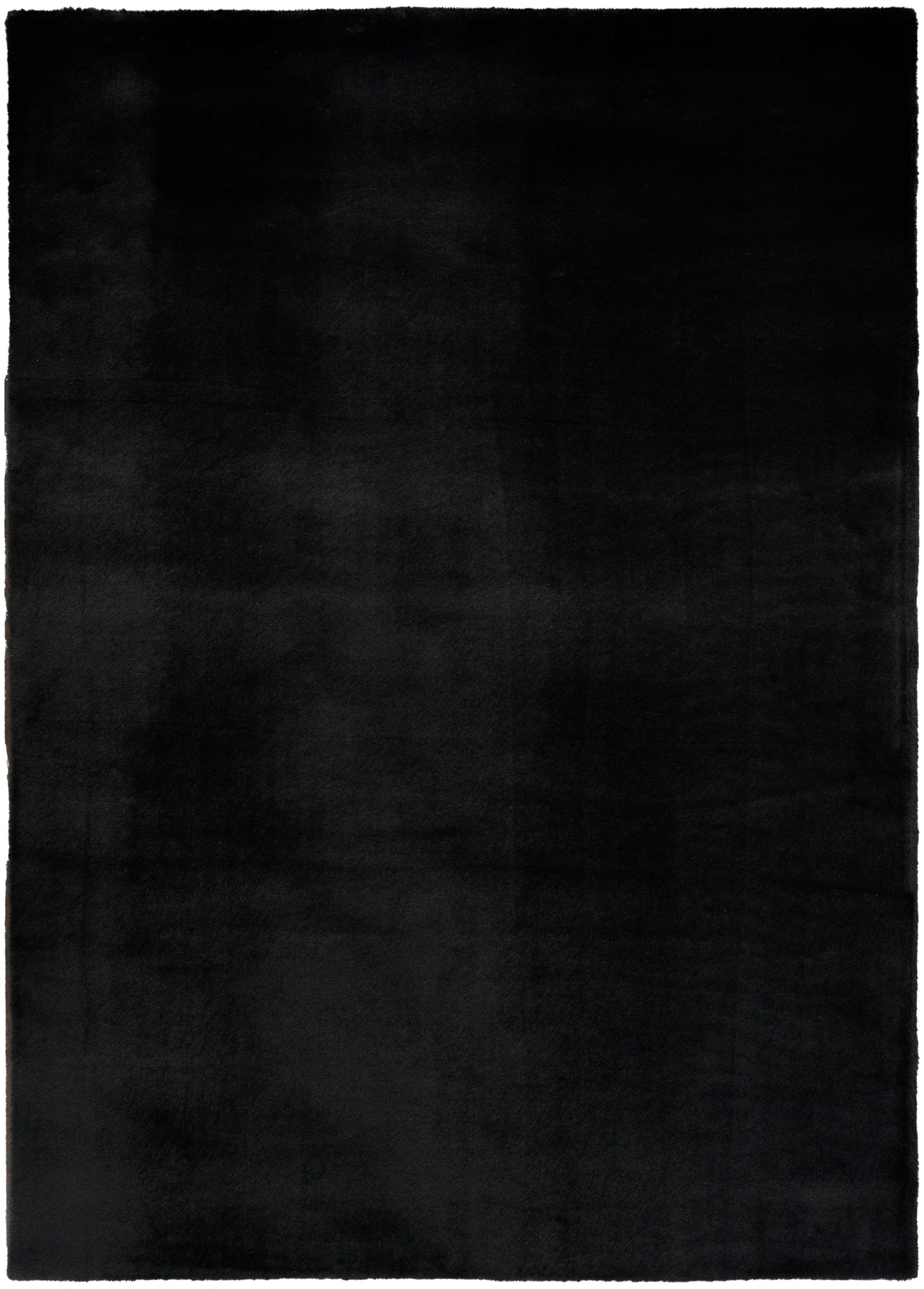 Nourison Home Soft Plush Rabbit Fur SFF01 Black Contemporary Machine Woven Rug