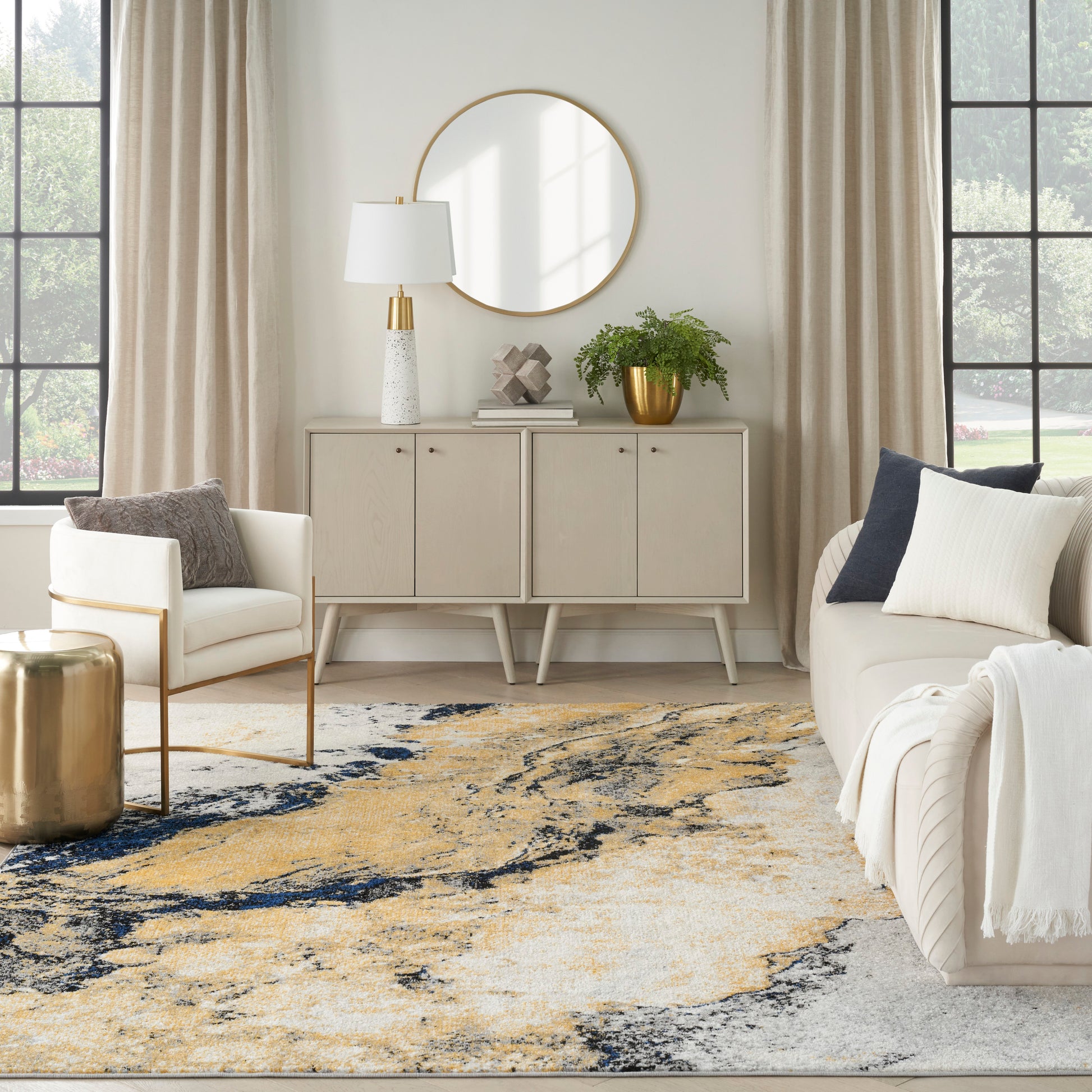 Nourison Home Passion  Ivory Multicolor  Contemporary