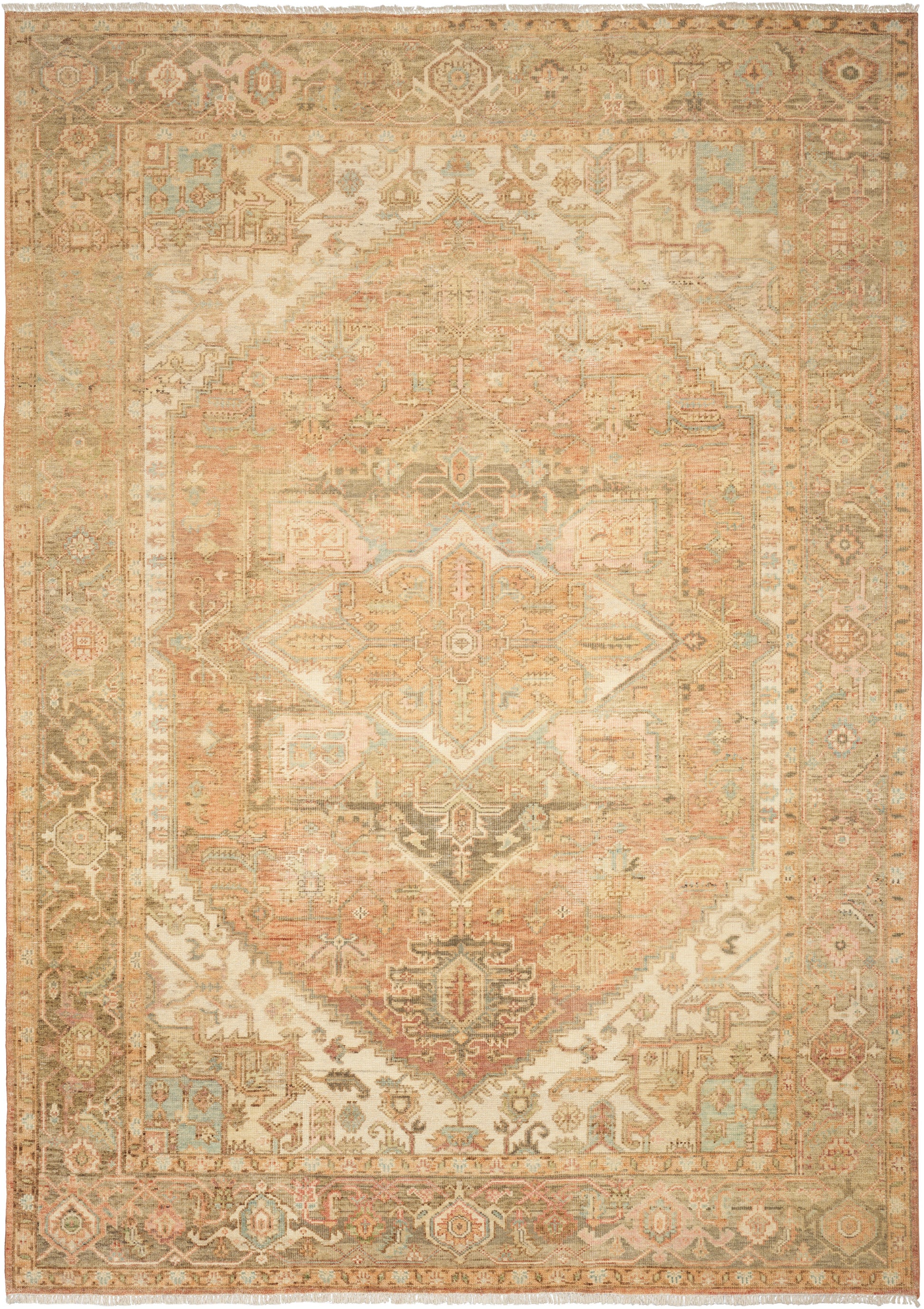 Nourison Home Heritage Vine  Rust  Traditional