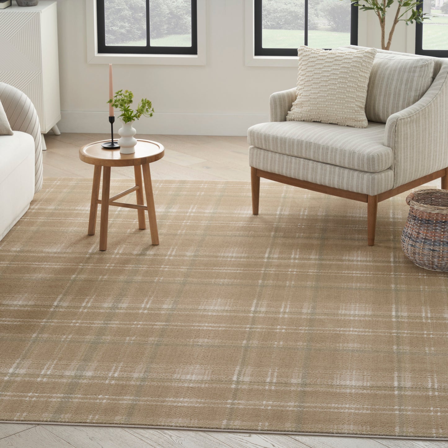 Nourison Home Grafix  Taupe  Contemporary