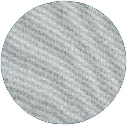Nourison Home Courtyard COU01 Ivory Aqua Contemporary Power-loomed Rug