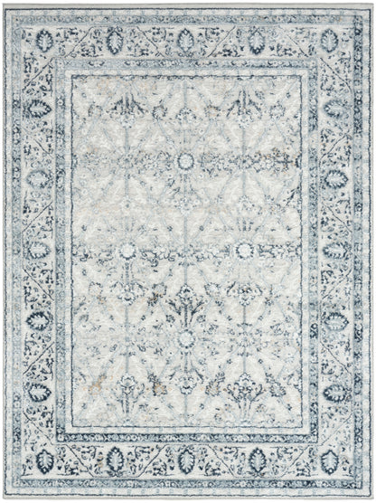 Nourison Home Dekor DEK03 Grey Navy Traditional Machine Woven Rug
