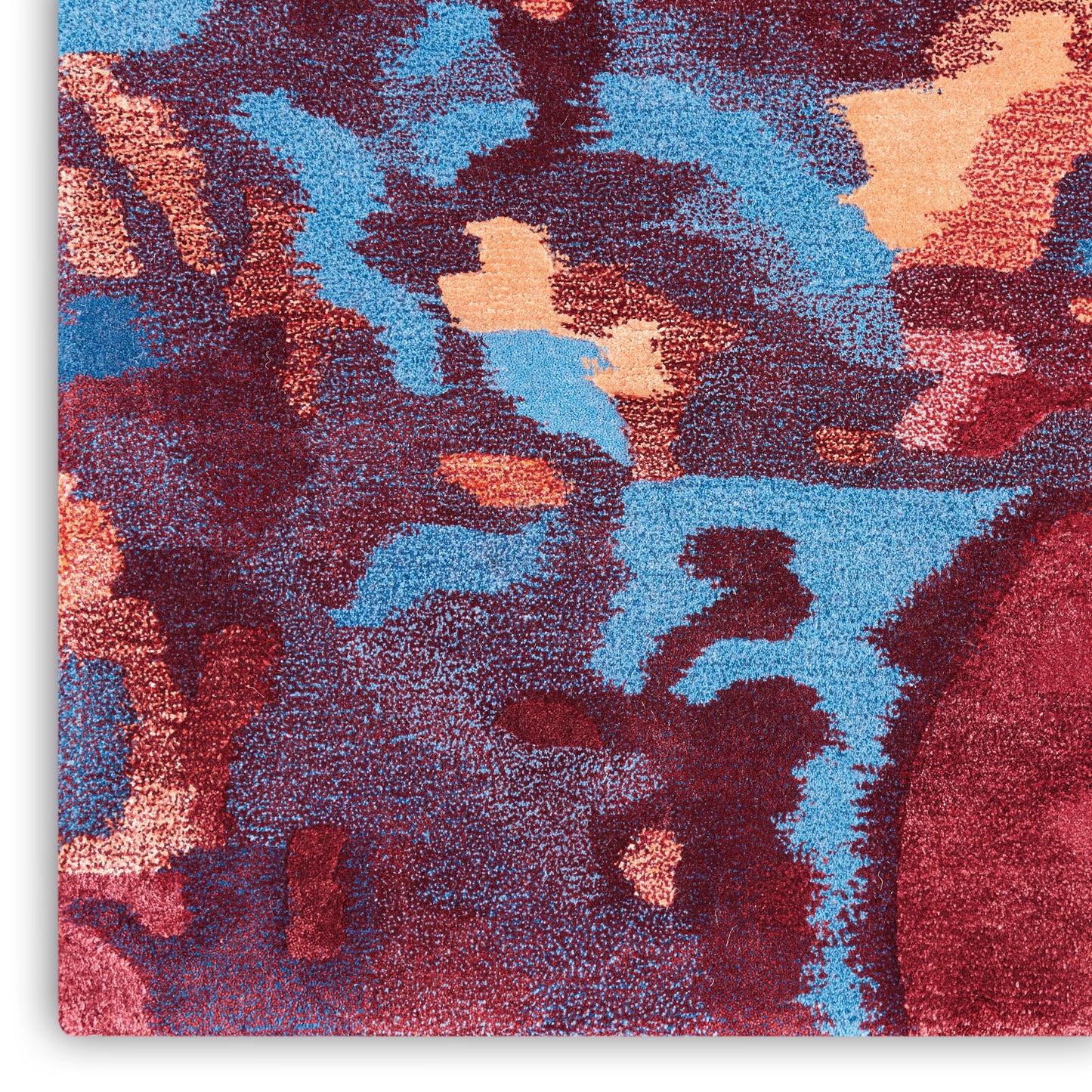 Nourison Home Prismatic  Blue Flame  Contemporary