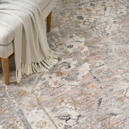 Nourison Home Antique Fusion  Ivory Multicolor  Traditional