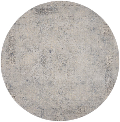 Nourison Home Rustic Textures RUS09 Ivory Light Blue Contemporary Power-loomed Rugs