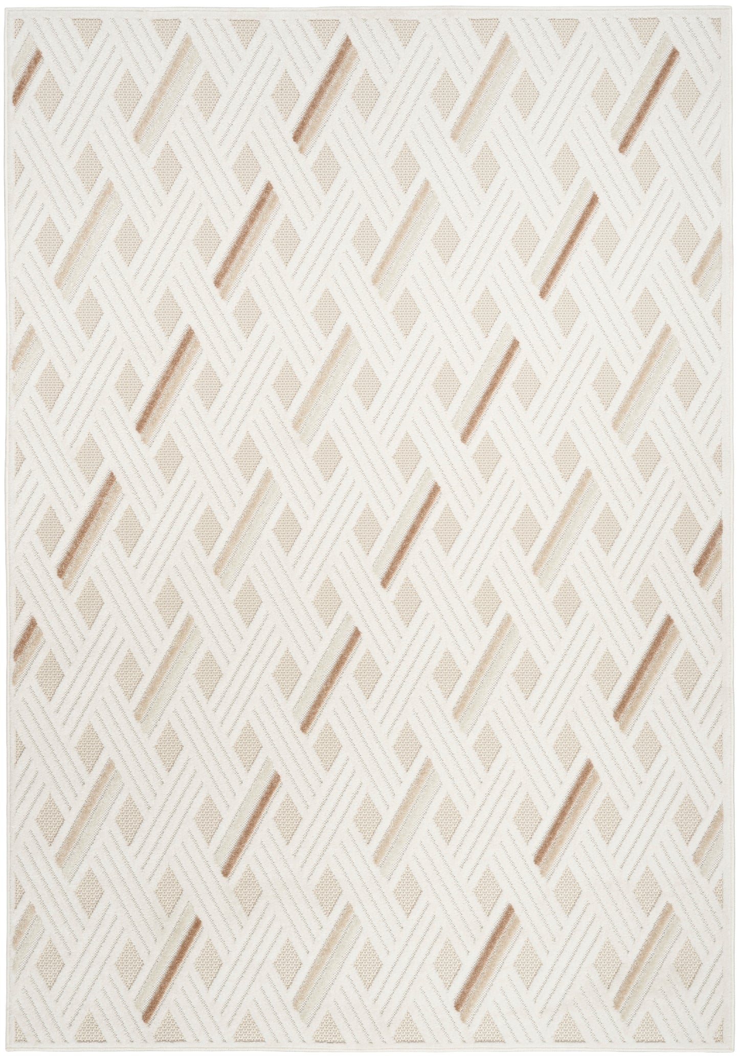 Nourison Home Care Free CAF05 Ivory Beige Contemporary Loom-woven Rug
