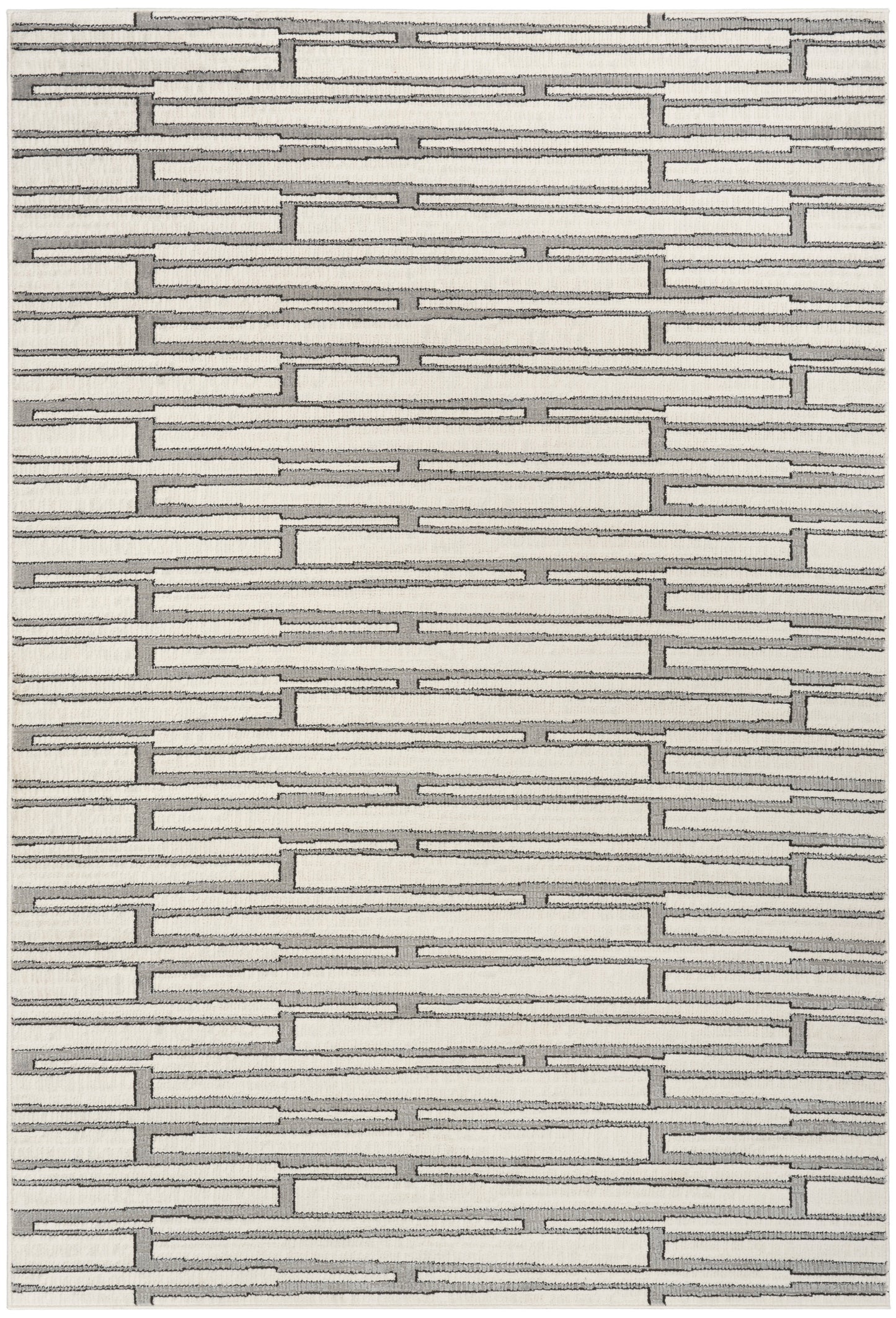 Nourison Home Nordic NRC02 Ivory Grey Contemporary Power-loomed Rug