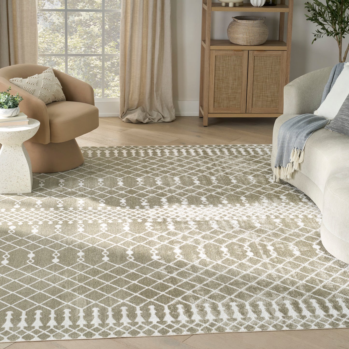 Nourison Home Astra Machine Washable  Sage  Transitional