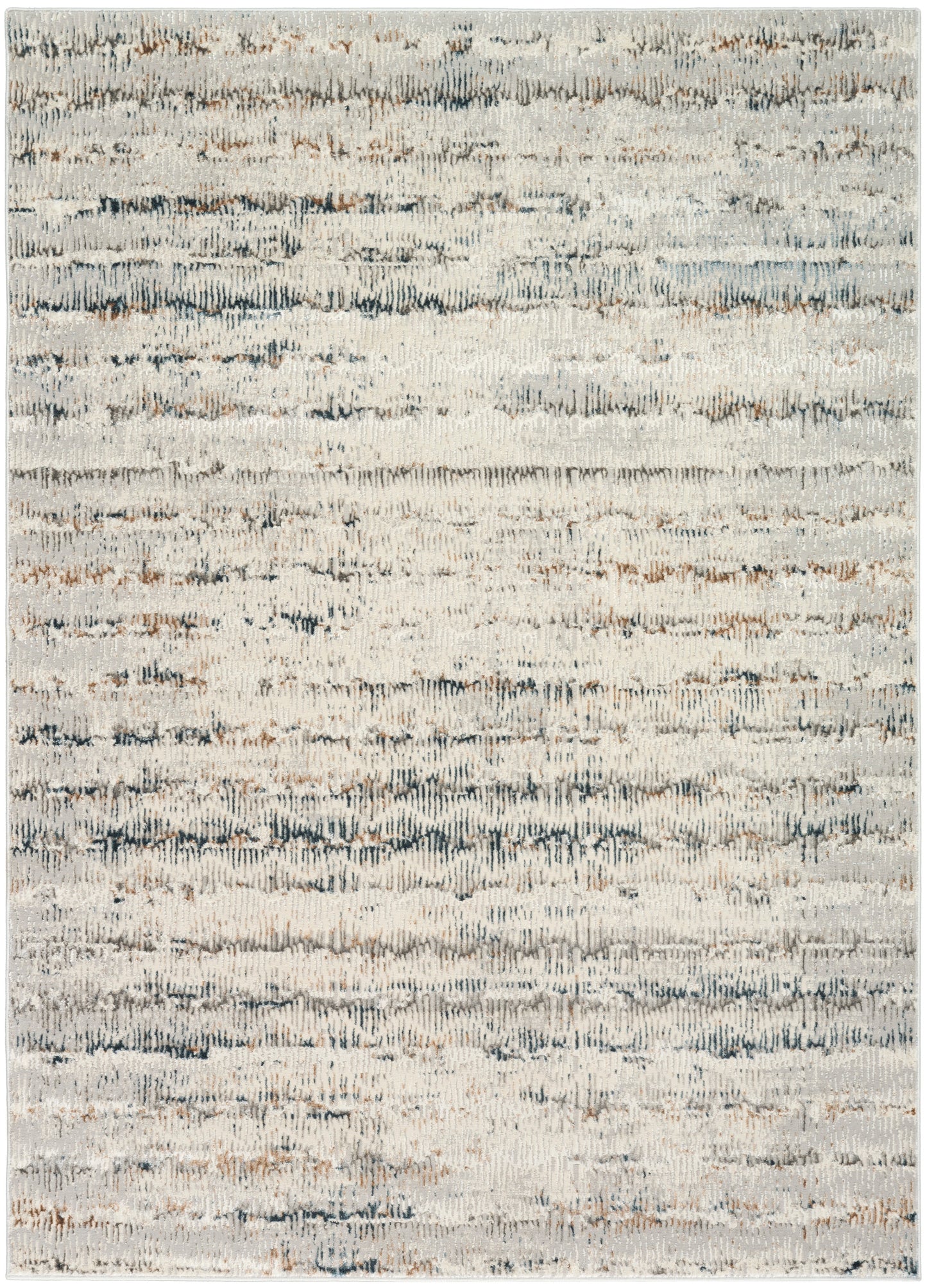 Calvin Klein CK073 Compass CMP01 Ivory Multicolor Contemporary Power-loomed Rug