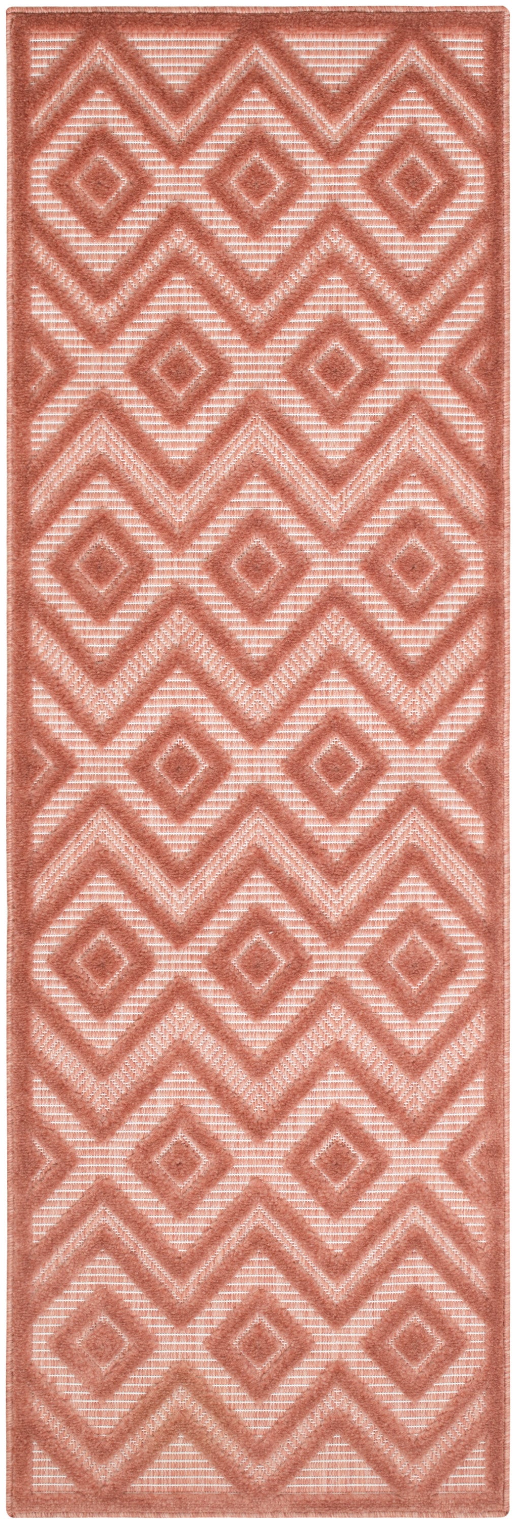 Nourison Home Versatile NRV01 Coral Orange Contemporary Flat Weave Rug