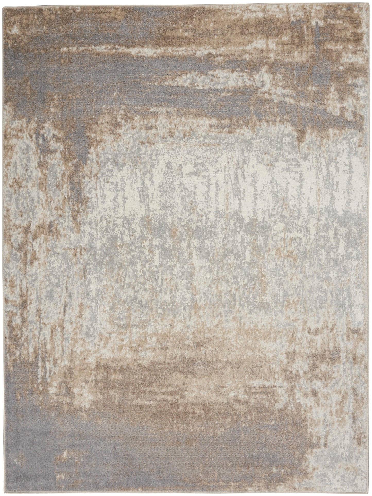 Nourison Home Elation ETN07 Grey Ivory Contemporary Power-loomed Rug
