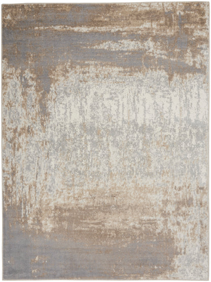 Nourison Home Elation ETN07 Grey Ivory Contemporary Power-loomed Rug