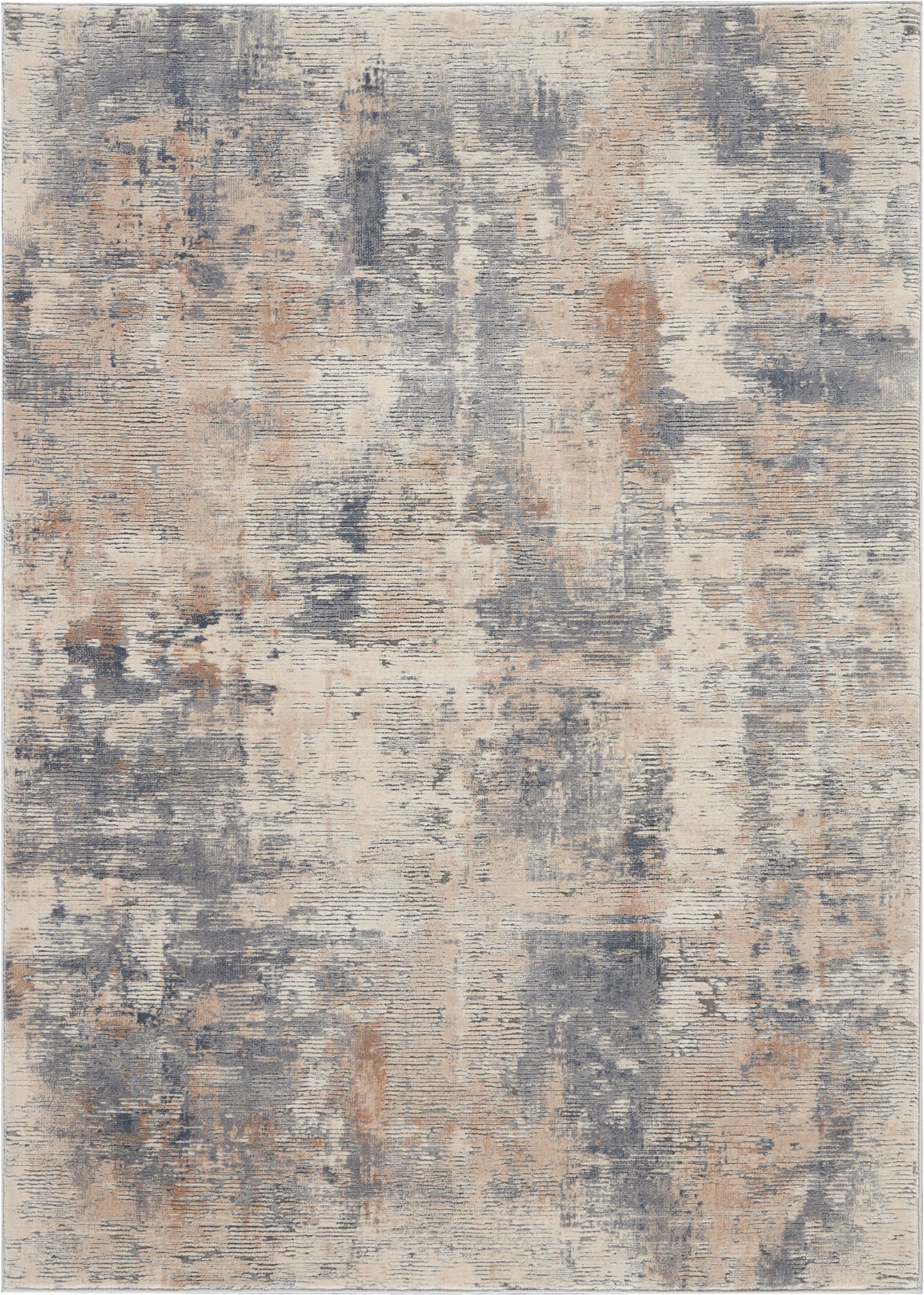 Nourison Home Rustic Textures RUS05 Beige Grey Contemporary Power-loomed Rugs