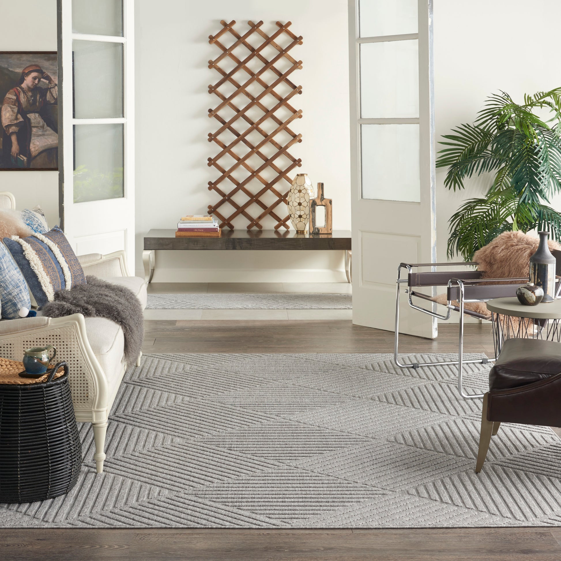 Nourison Home Cozumel  Light Grey  Contemporary