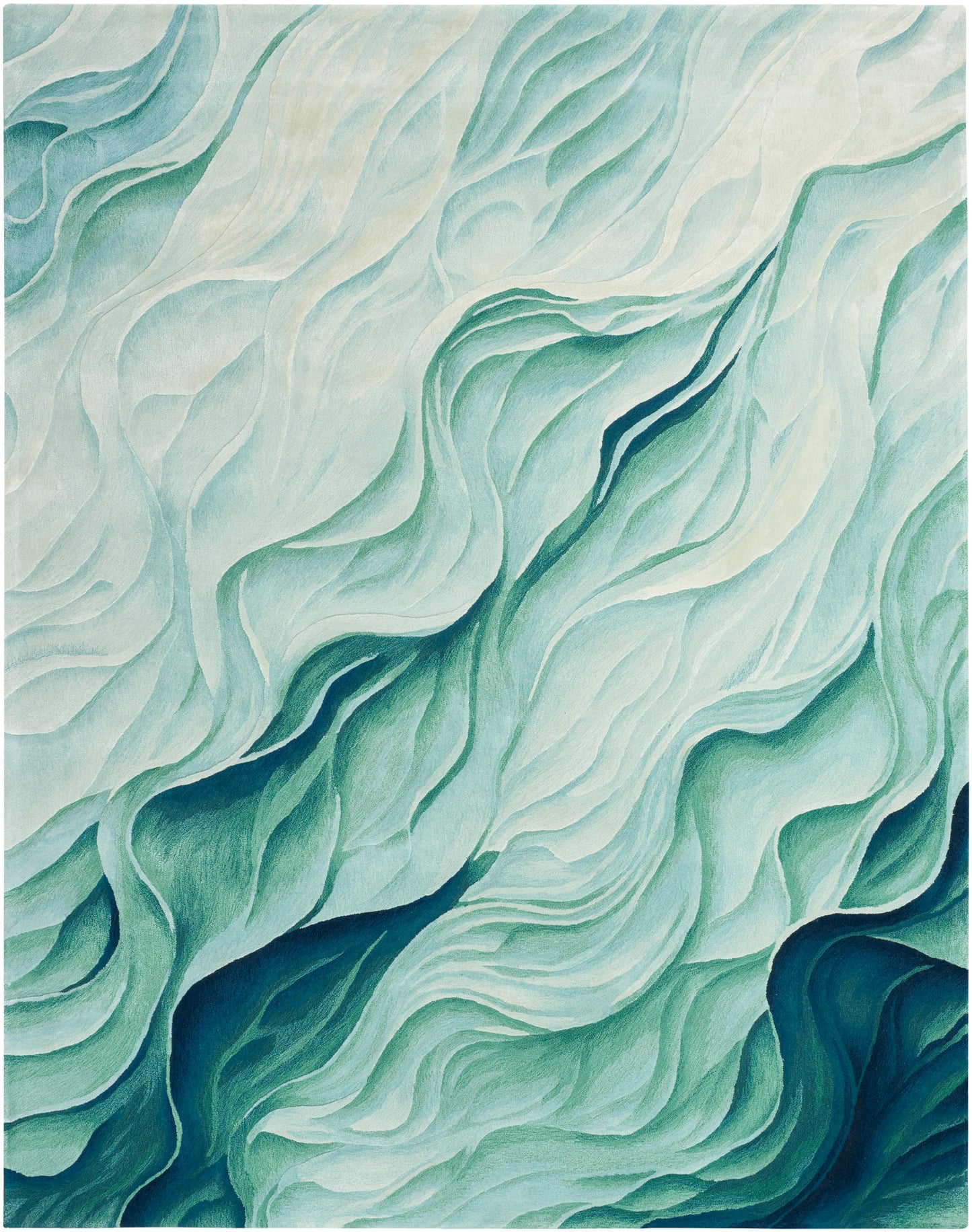 Nourison Home Prismatic PRS42 Silver Green Contemporary Hand Tufted Rug