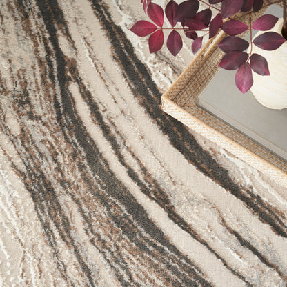 Nourison Home Sustainable Trends  Beige Grey  Contemporary