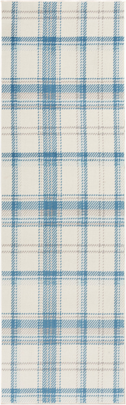 Nourison Home Grafix  Ivory Blue  Contemporary