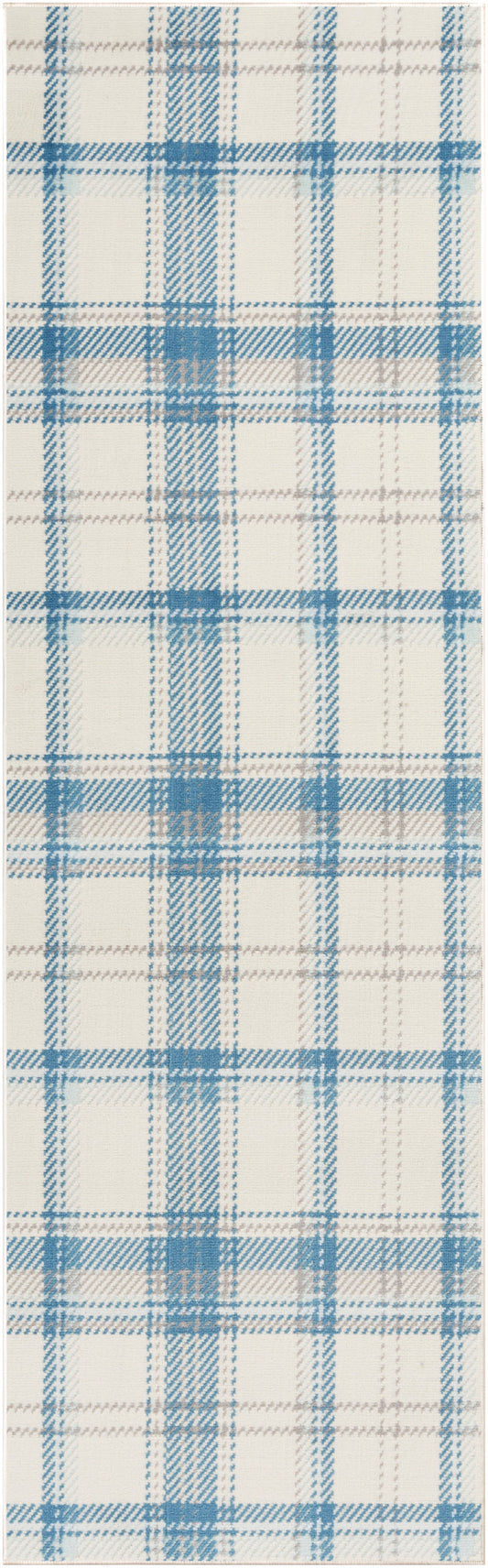 Nourison Home Grafix  Ivory Blue  Contemporary