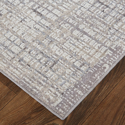 Feizy Lennon 39G4F Gray Beige Transitional/Casual/Industrial Machine Woven Rug - Rugs - Feizy - Atlanta Designer Rugs