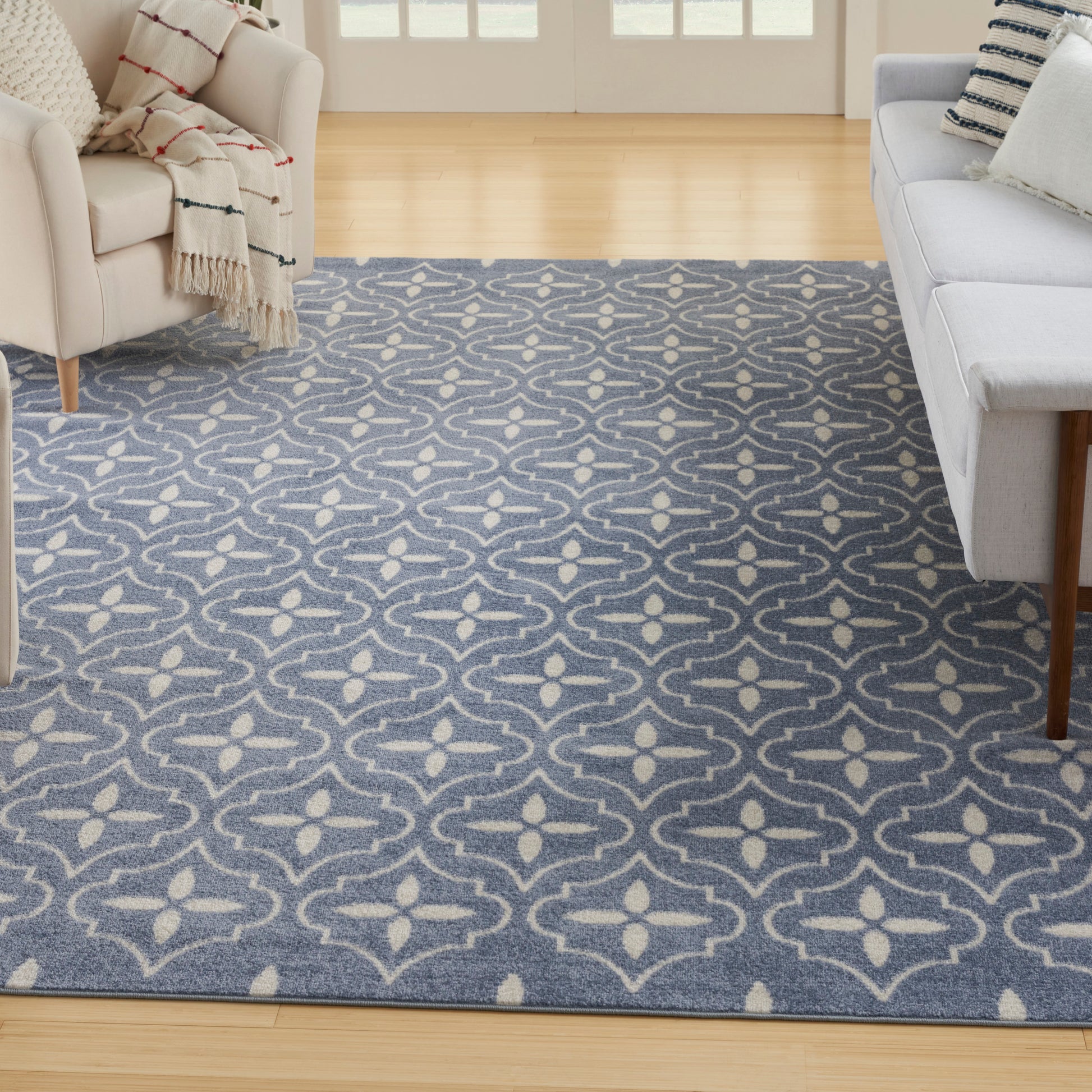 Nourison Home Nourison Essentials  Blue Ivory  Contemporary