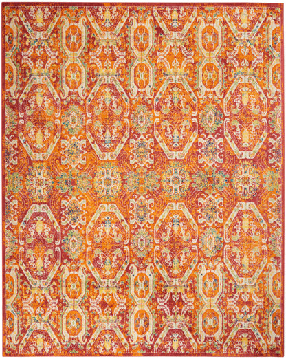 Nourison Home Allur  Red Multicolor  Transitional
