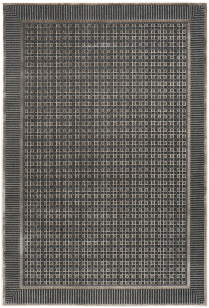 Nourison Home Nordic NRC03 Black Taupe Contemporary Power-loomed Rug