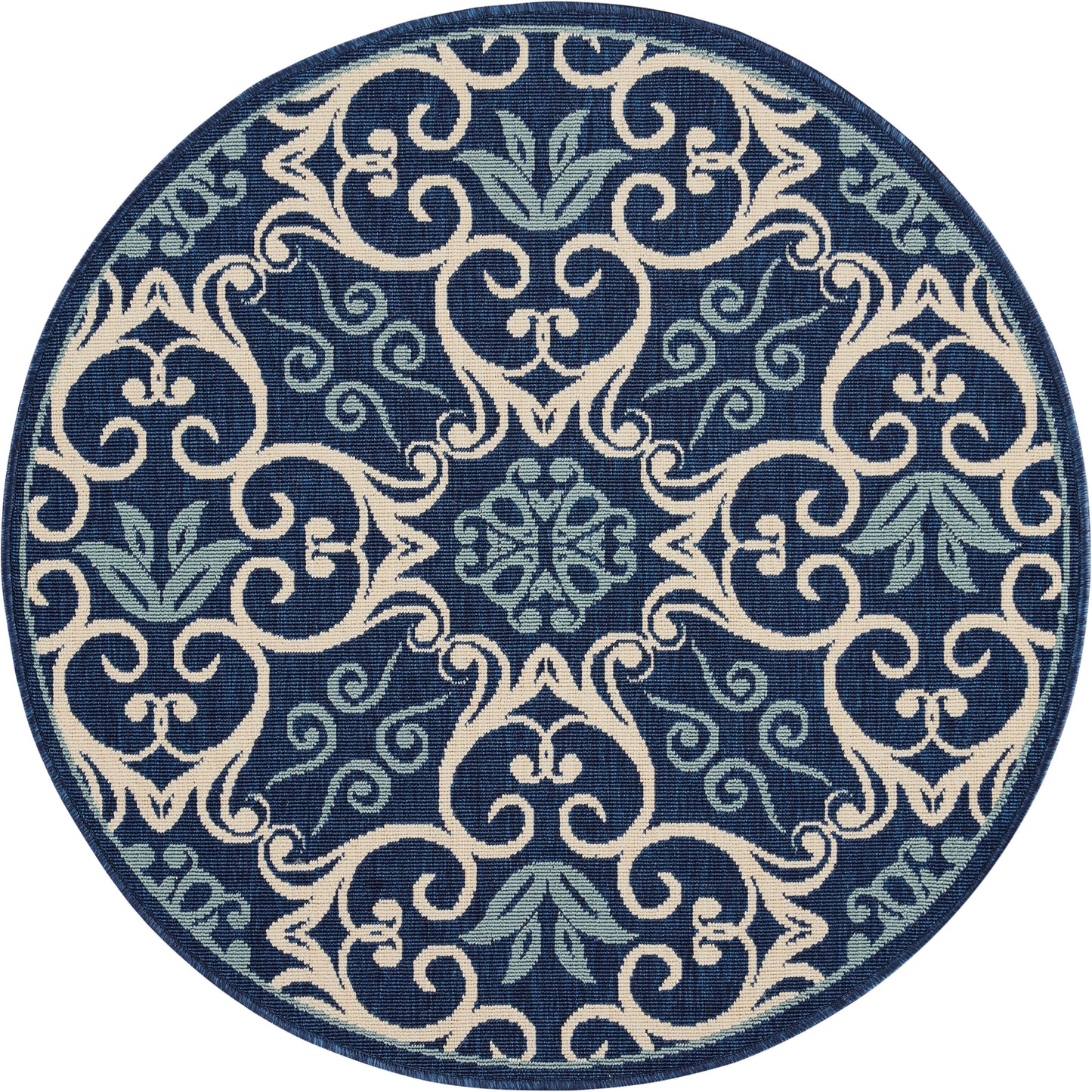 Nourison Home Caribbean CRB02 Navy Transitional Power-loomed Rug