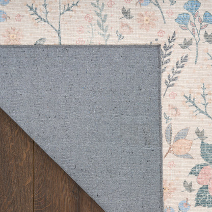 Nourison Home Botanical Washables  Ivory Multicolor  Contemporary