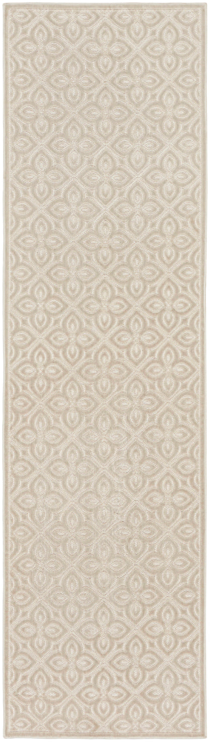Nourison Home Washable Charm WCH03 Silver Ivory Contemporary Machine Woven Rug