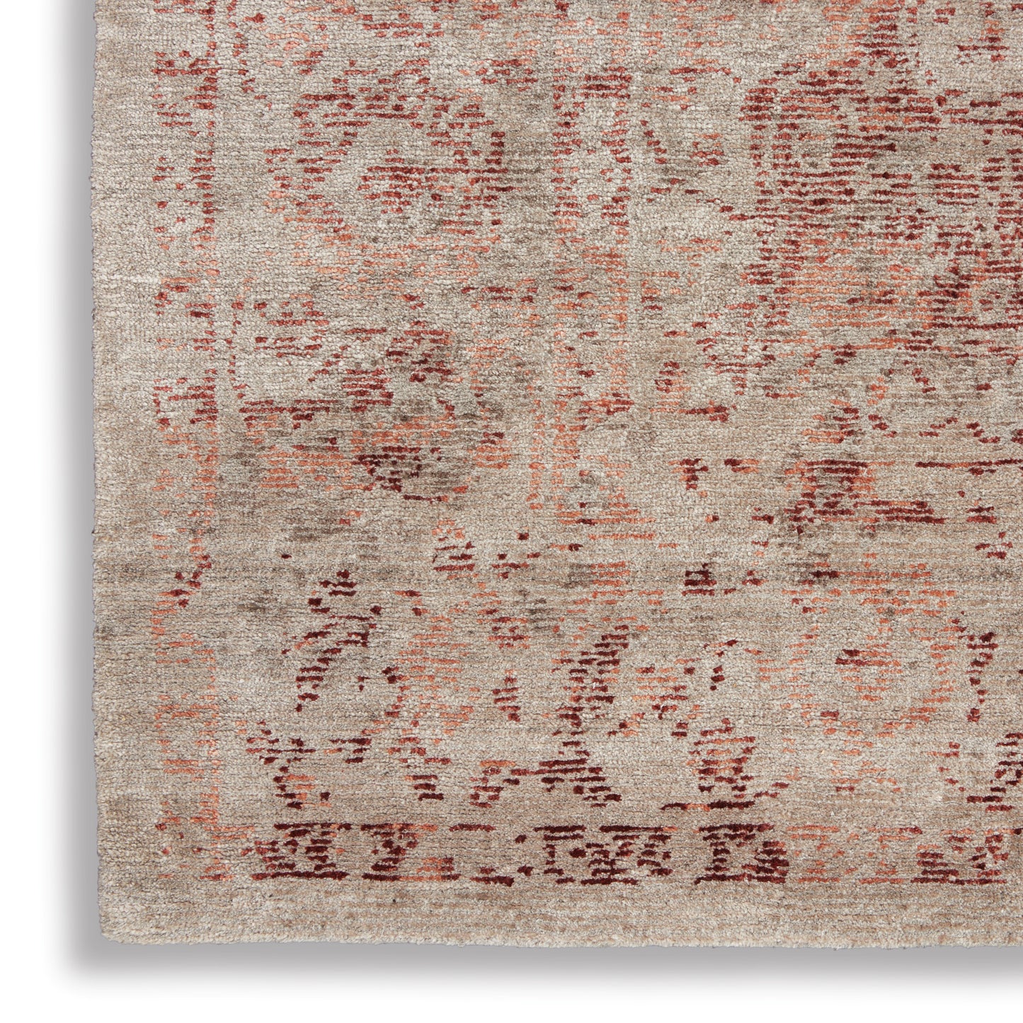 Nourison Home Lucent  Silver Red  Transitional