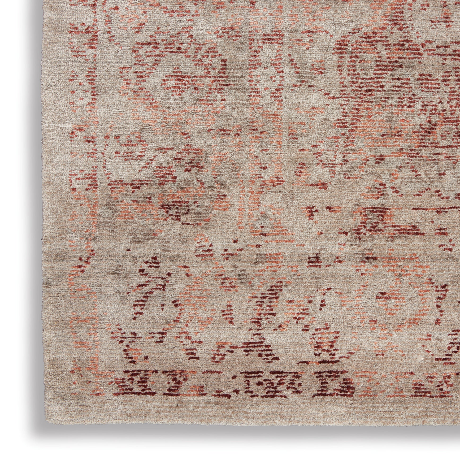 Nourison Home Lucent  Silver Red  Transitional