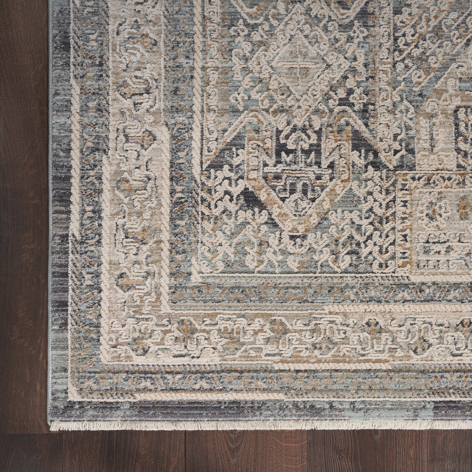 Nourison Home Lynx  Ivory Charcoal  Transitional