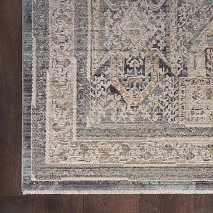 Nourison Home Lynx  Ivory Charcoal  Transitional