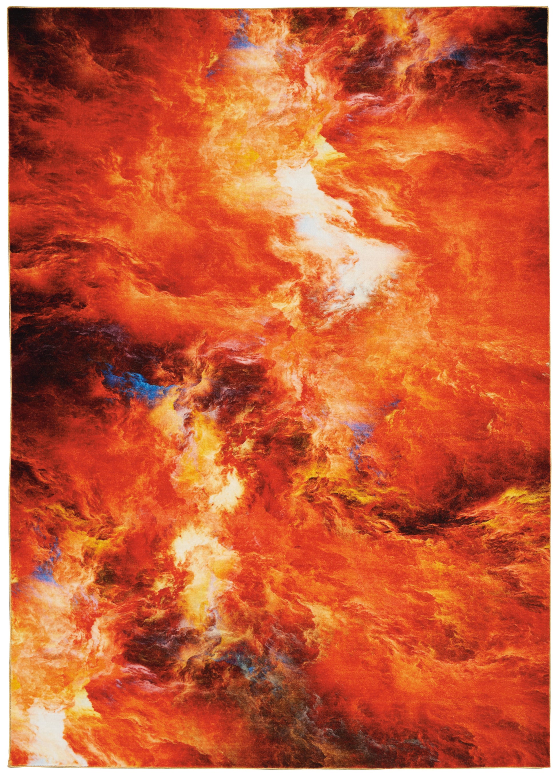 Nourison Home Le Reve  Red Flame  Contemporary