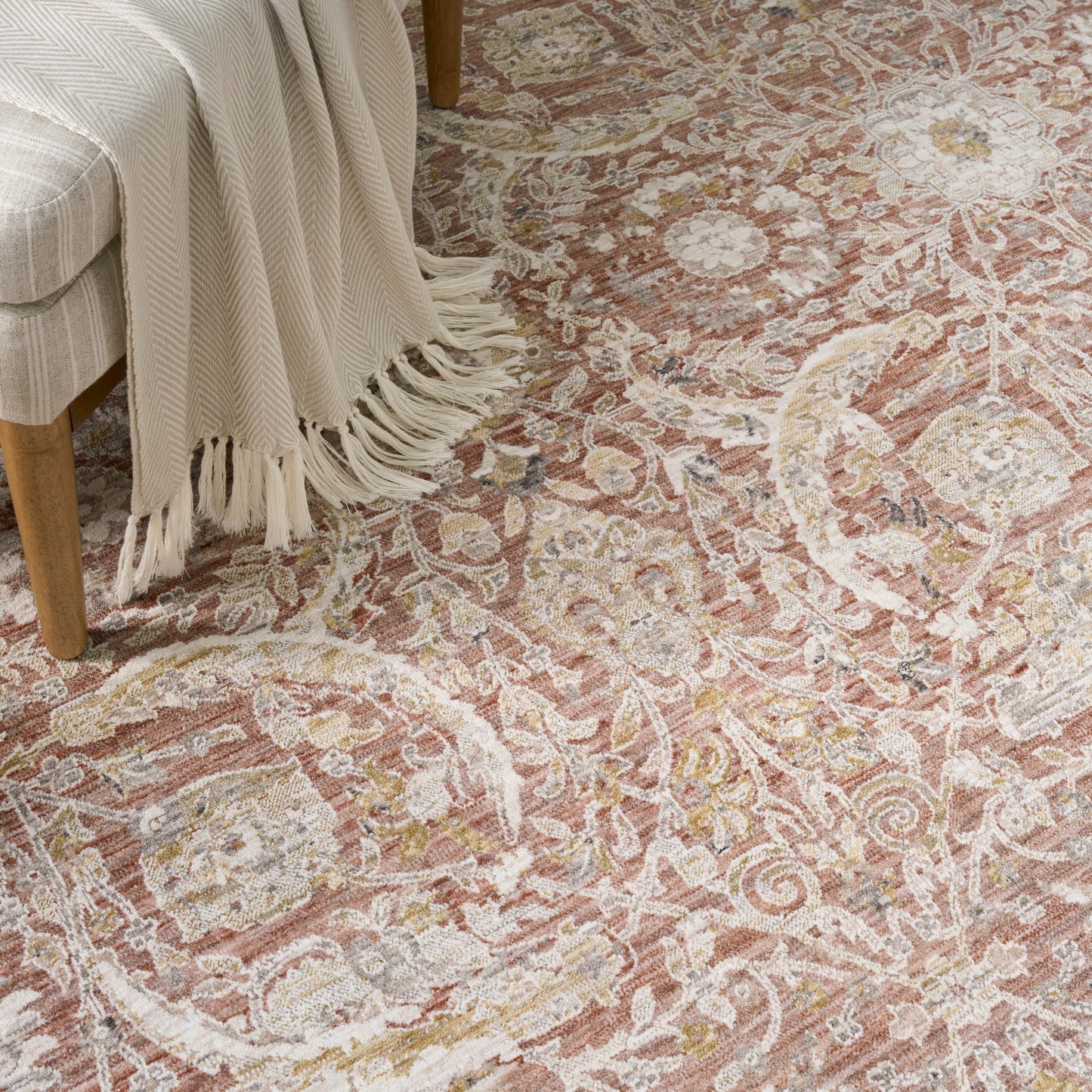 Nourison Home Antique Fusion  Brick  Traditional