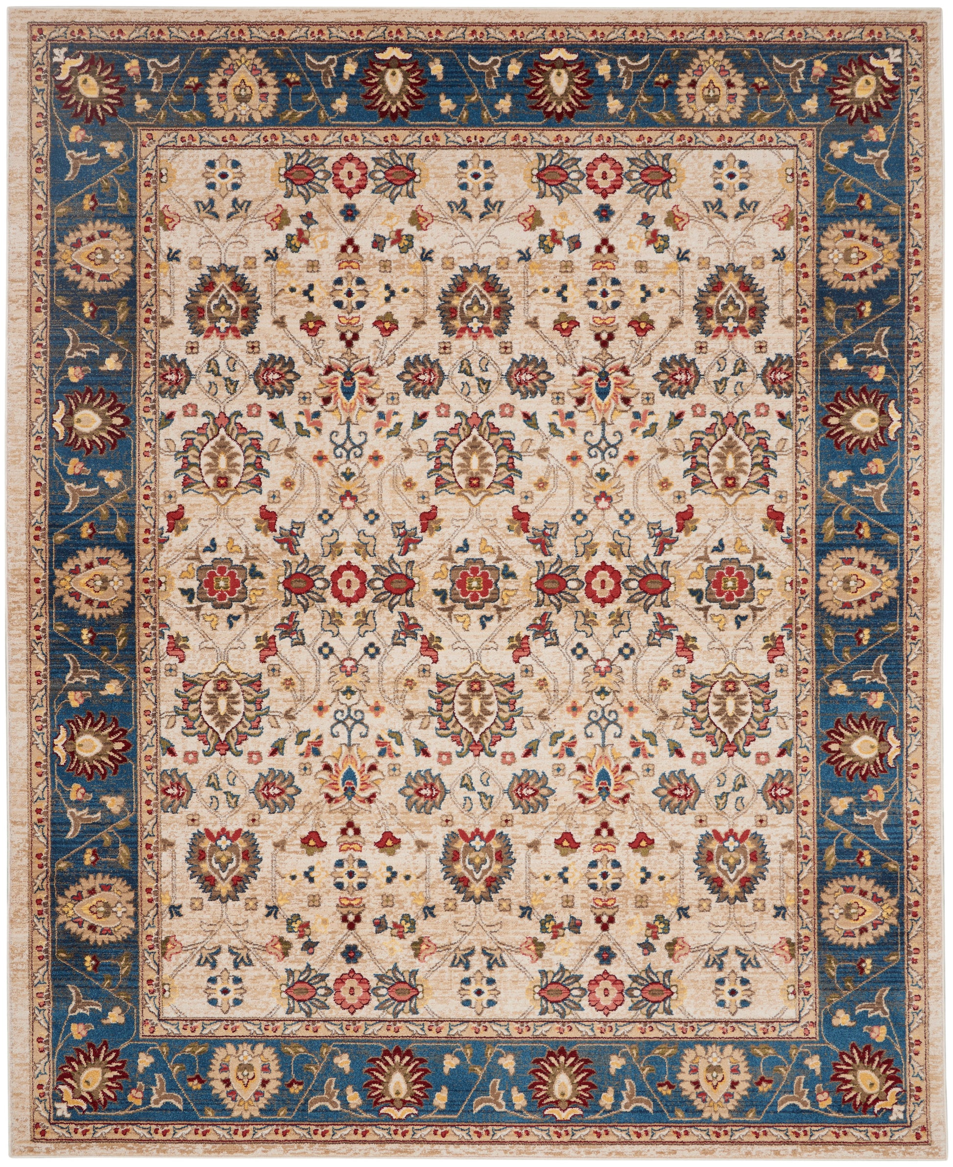 Nourison Home Karisma  Ivory Blue  Traditional