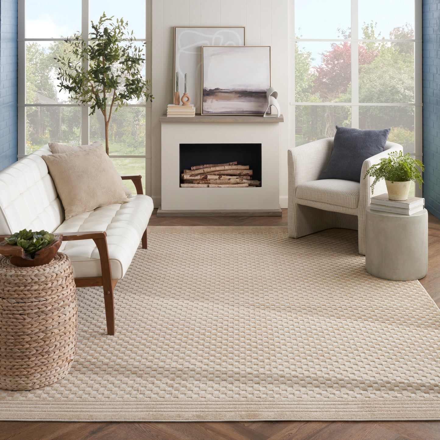 Nourison Home Care Free  Taupe  Contemporary