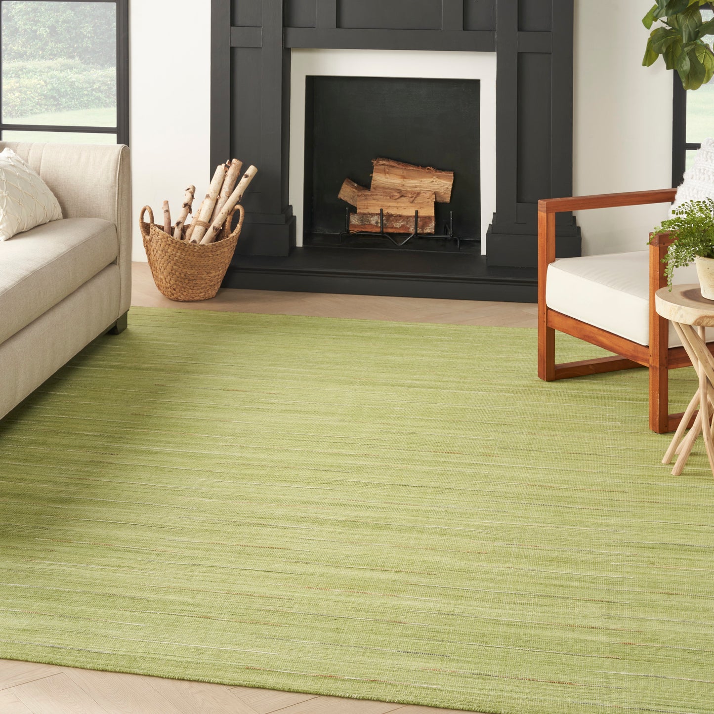 Nourison Home Interweave  Green  Contemporary