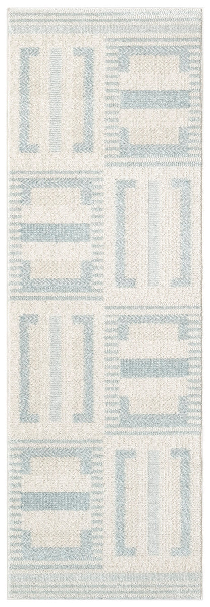 Nourison Home Nordic NRC11 Ivory Blue Contemporary Power-loomed Rug