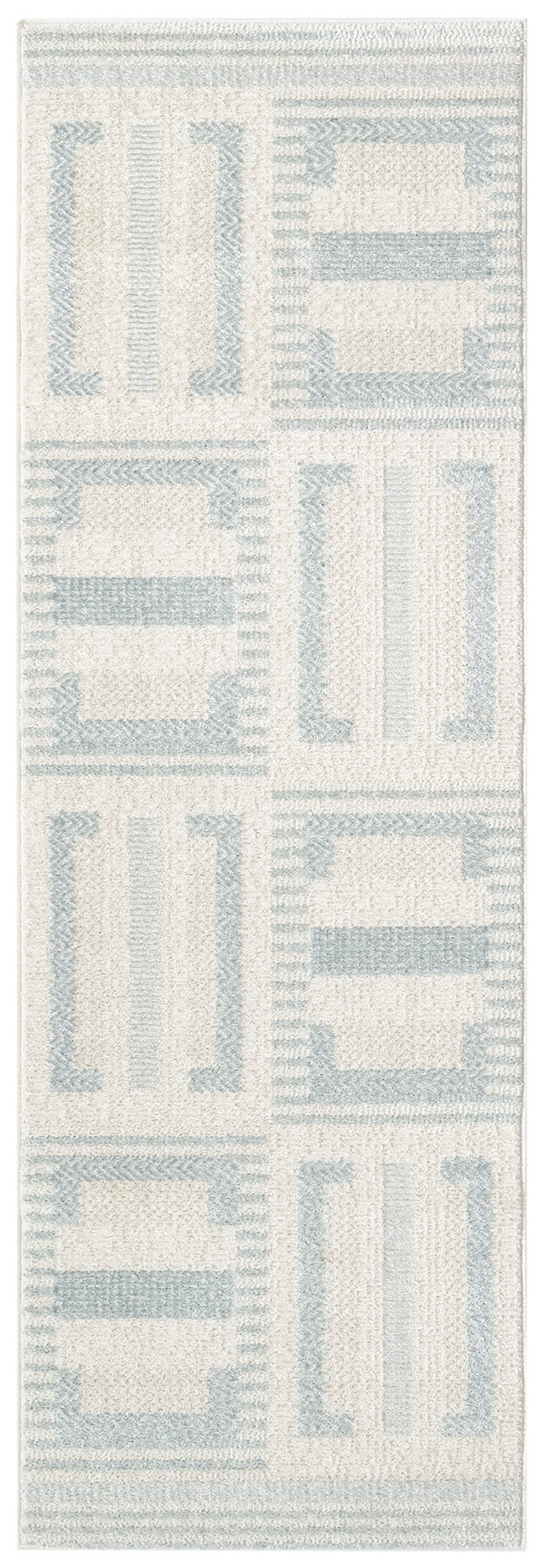 Nourison Home Nordic NRC11 Ivory Blue Contemporary Power-loomed Rug