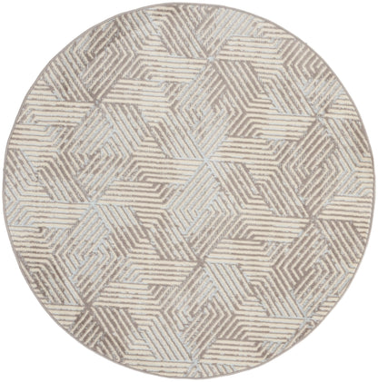 Nourison Home Grafix GRF39 Grey Contemporary Power-loomed Rug