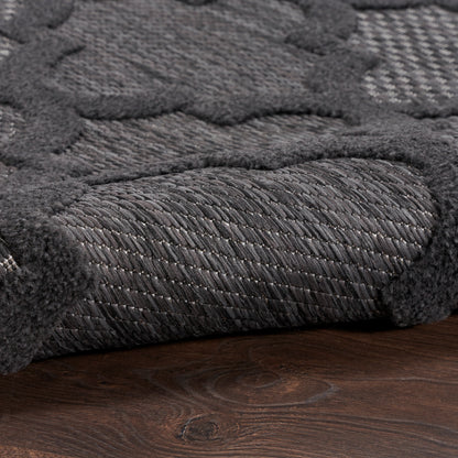 Nourison Home Easy Care  Charcoal Black  Contemporary