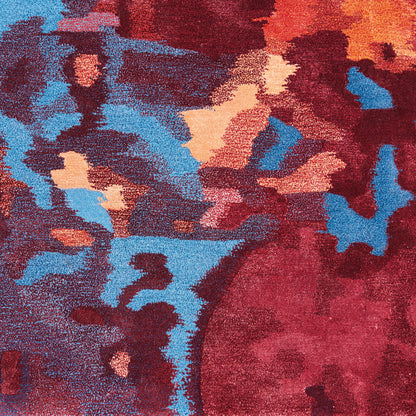 Nourison Home Prismatic  Blue Flame  Contemporary