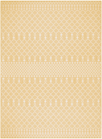 Nourison Home Positano POS02 Yellow Contemporary Power-loomed Rug