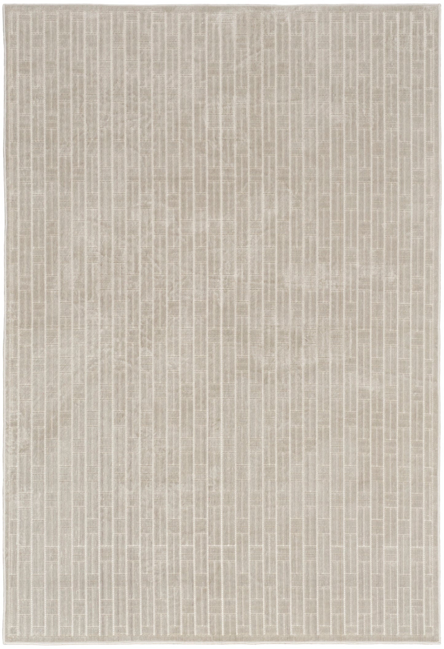 Nourison Home Washable Charm WCH02 Silver Ivory Contemporary Machine Woven Rug