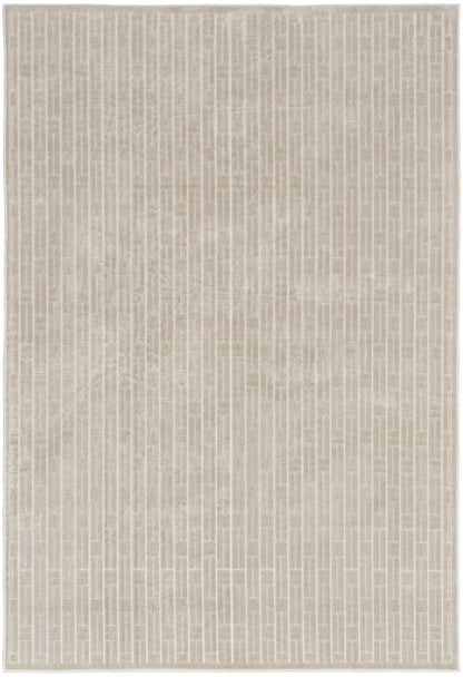 Nourison Home Washable Charm WCH02 Silver Ivory Contemporary Machine Woven Rug